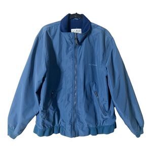 L.L. Bean Men's Blue Fleece Lined Three Season Versatile Warm-Up Jacket Large